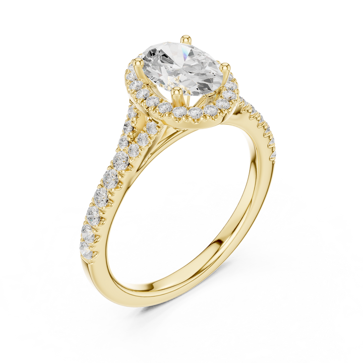 Elegant Halo Lab-Grown Diamond Ring – 18K Rose Gold | Kiashaa Jewellery