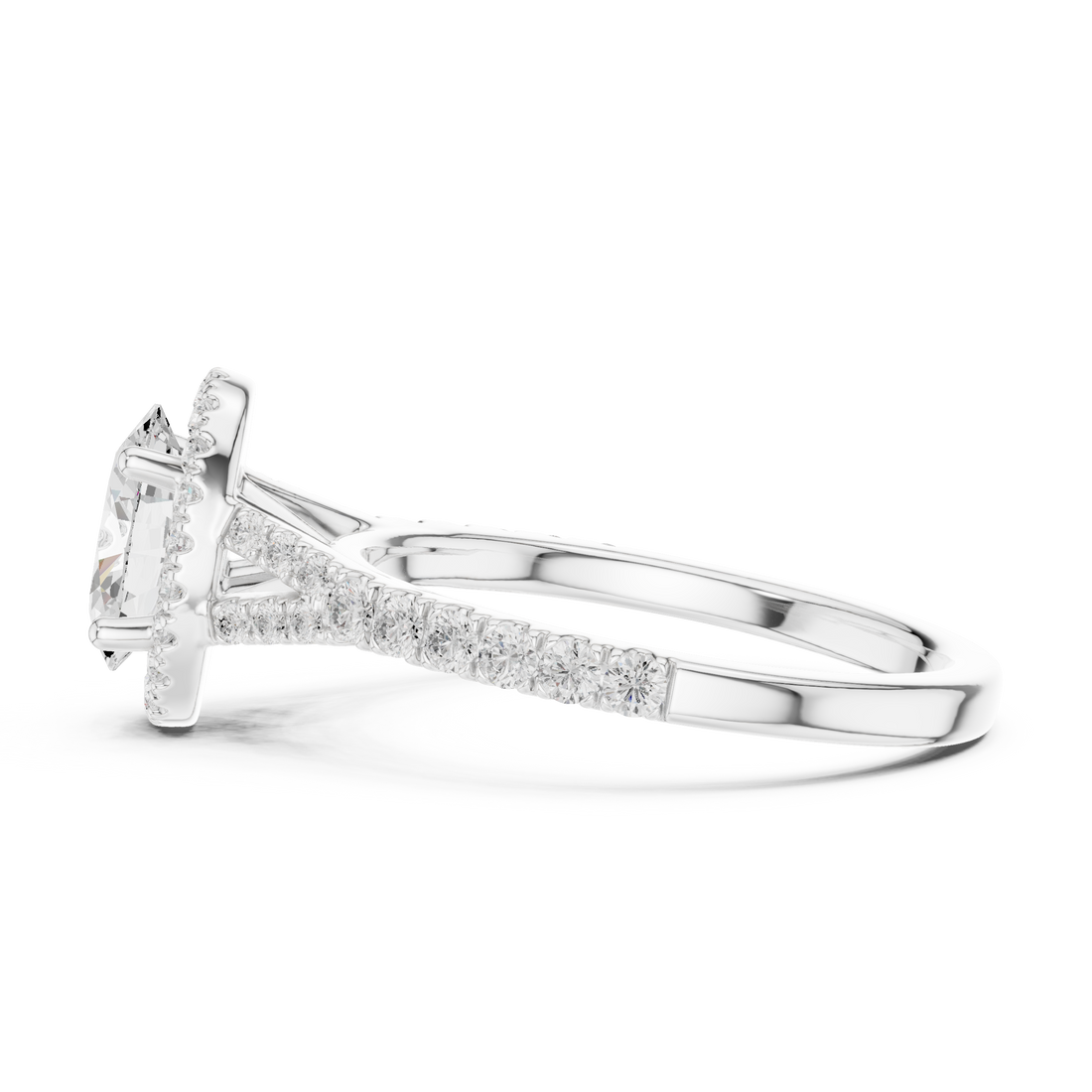Elegant Halo Lab-Grown Diamond Ring – 18K Rose Gold | Kiashaa Jewellery