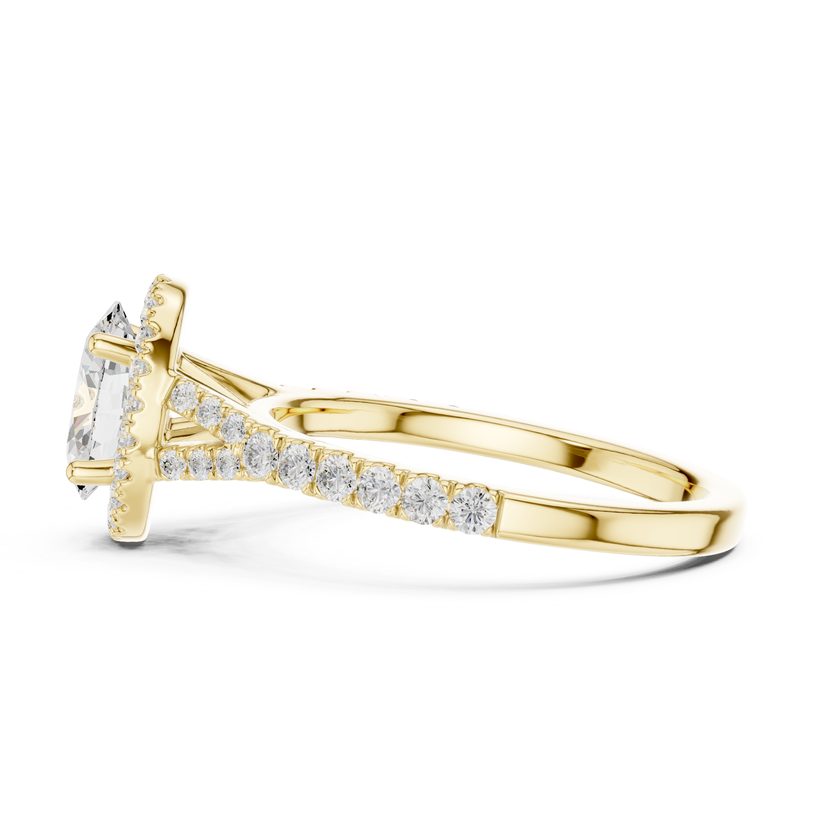 Elegant Halo Lab-Grown Diamond Ring – 18K Rose Gold | Kiashaa Jewellery