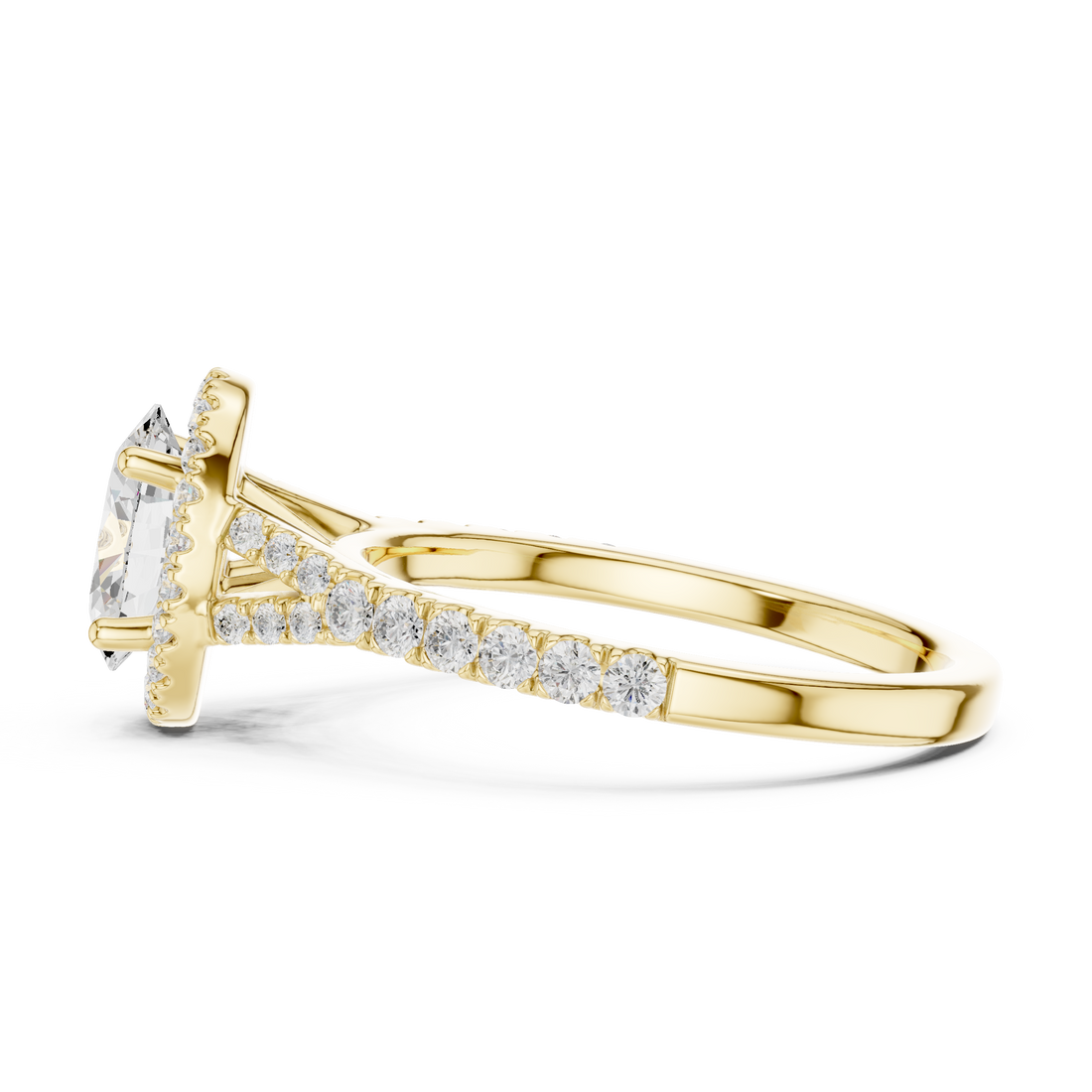 Elegant Halo Lab-Grown Diamond Ring – 18K Rose Gold | Kiashaa Jewellery