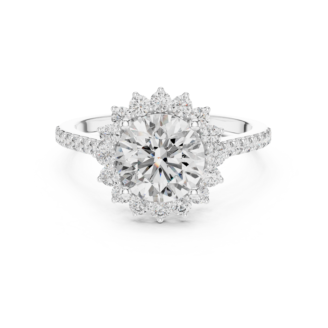 Rose Gold Halo Lab-Grown Diamond Engagement Ring
