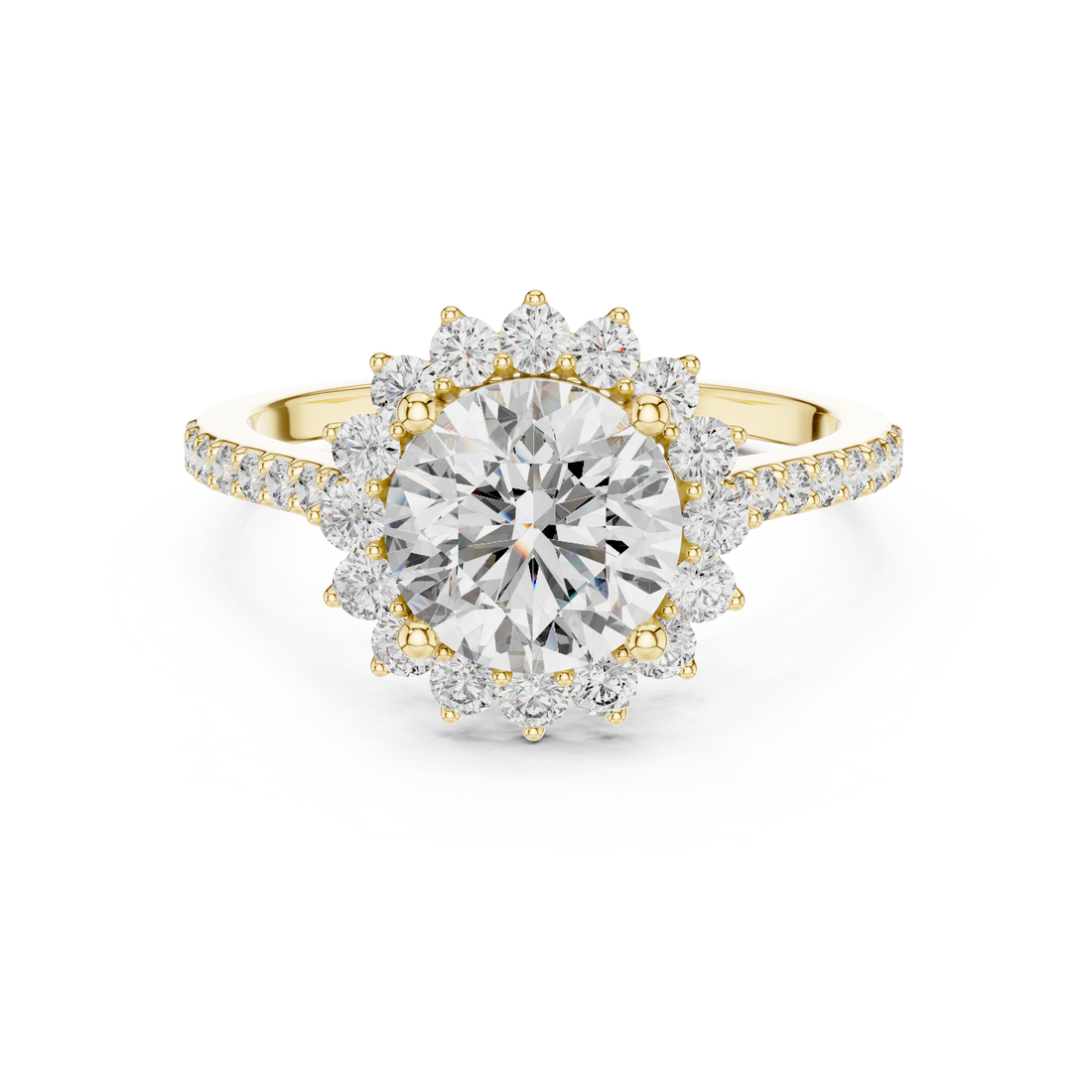 Rose Gold Halo Lab-Grown Diamond Engagement Ring