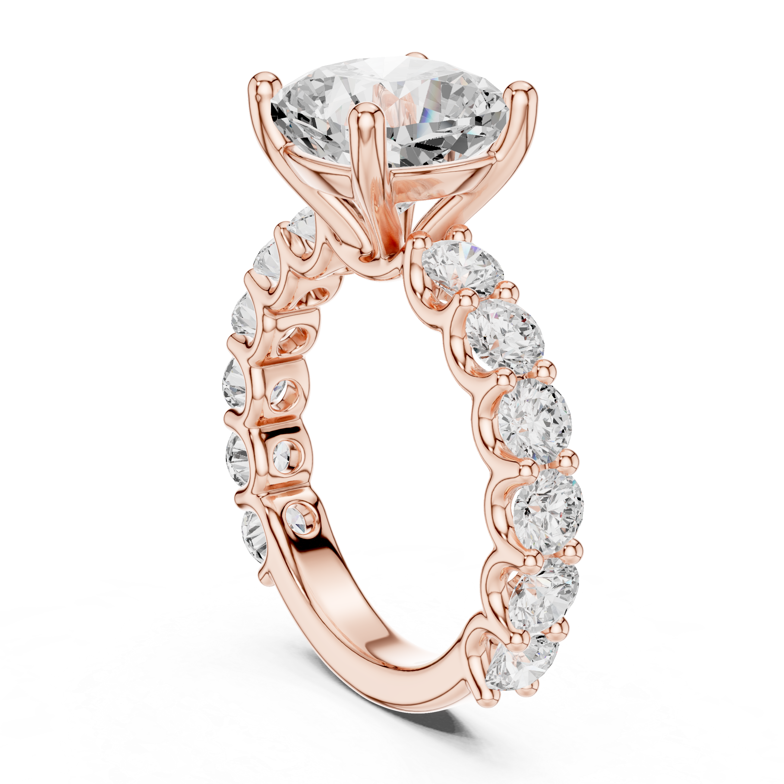 Luxury Halo Lab-Grown Diamond Engagement Ring | 14K & 18K Gold | Kiashaa Jewellery