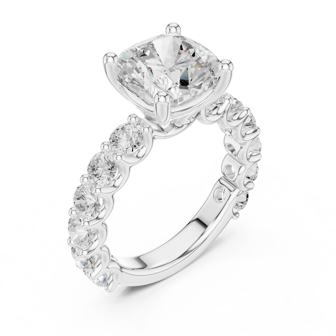 Luxury Halo Lab-Grown Diamond Engagement Ring | 14K & 18K Gold | Kiashaa Jewellery