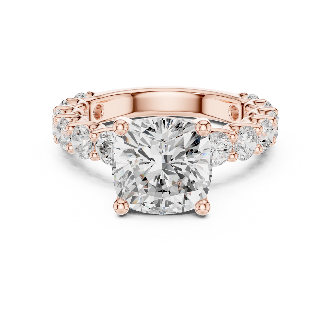 Luxury Halo Lab-Grown Diamond Engagement Ring | 14K & 18K Gold | Kiashaa Jewellery