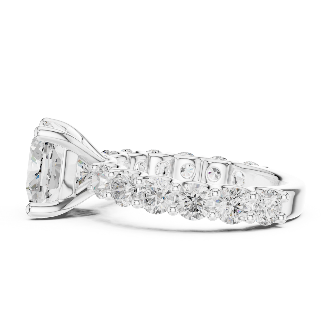 Luxury Halo Lab-Grown Diamond Engagement Ring | 14K & 18K Gold | Kiashaa Jewellery