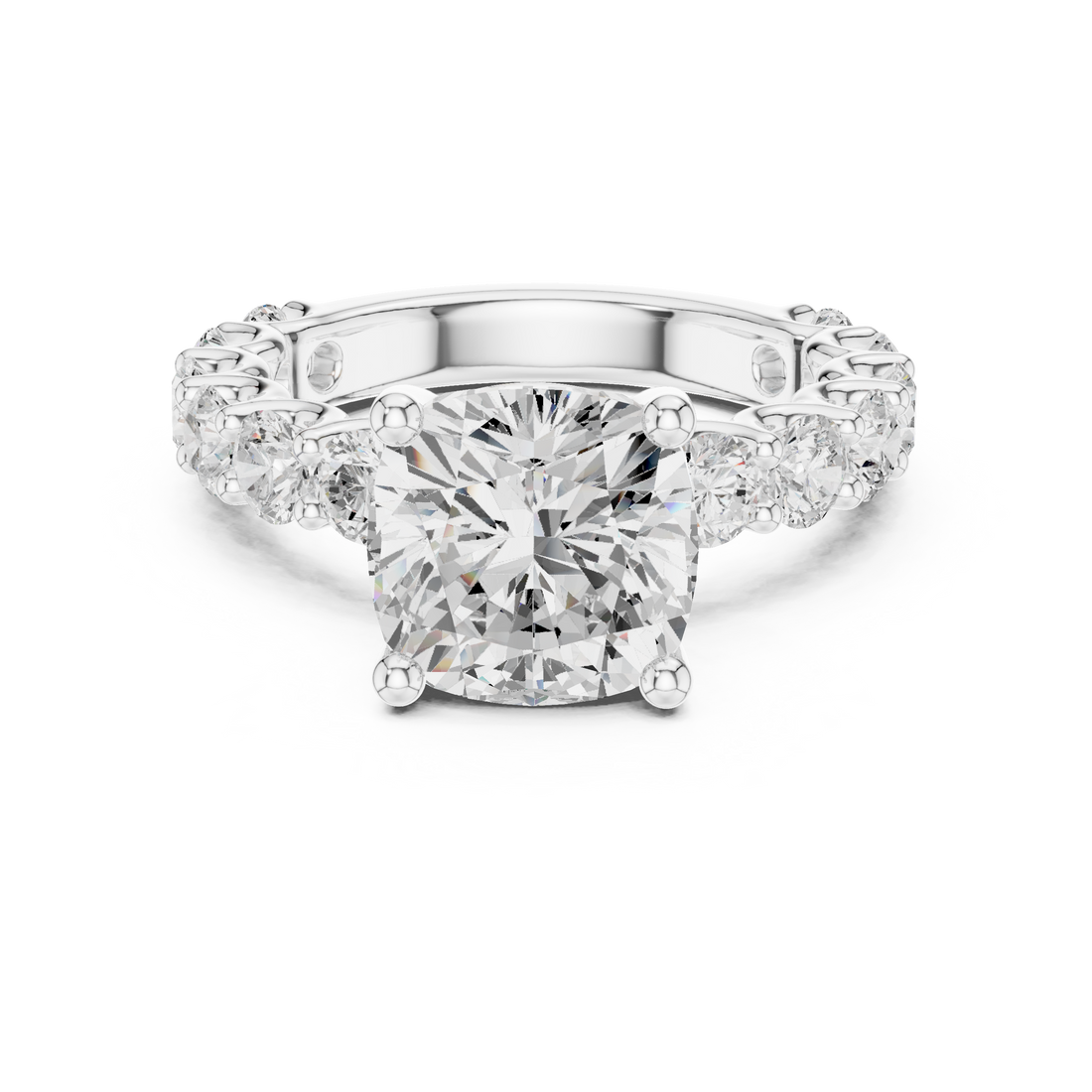 Luxury Halo Lab-Grown Diamond Engagement Ring | 14K & 18K Gold | Kiashaa Jewellery