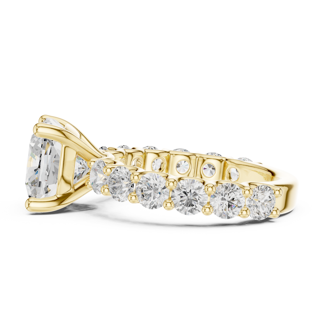Luxury Halo Lab-Grown Diamond Engagement Ring | 14K & 18K Gold | Kiashaa Jewellery