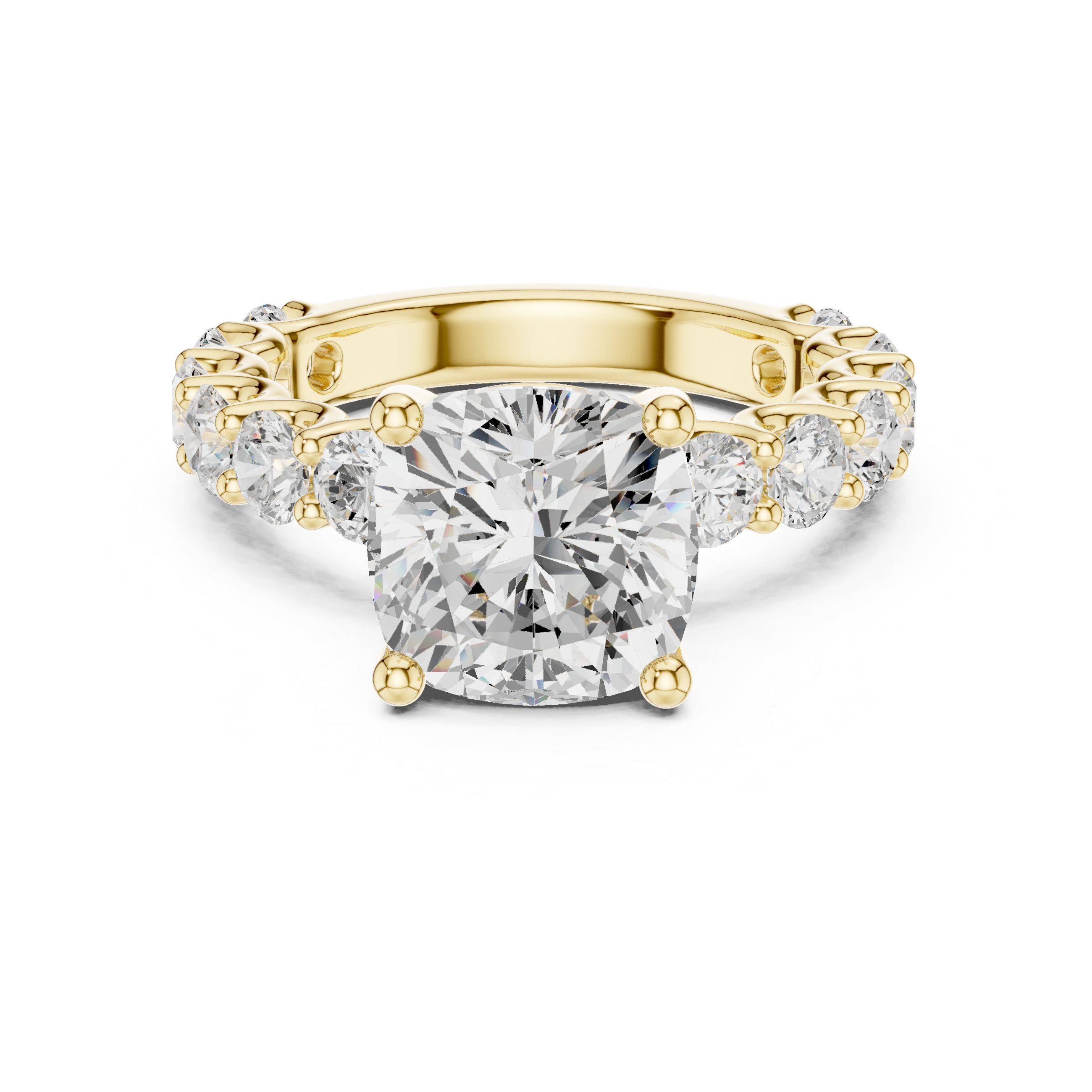 Luxury Halo Lab-Grown Diamond Engagement Ring | 14K & 18K Gold | Kiashaa Jewellery
