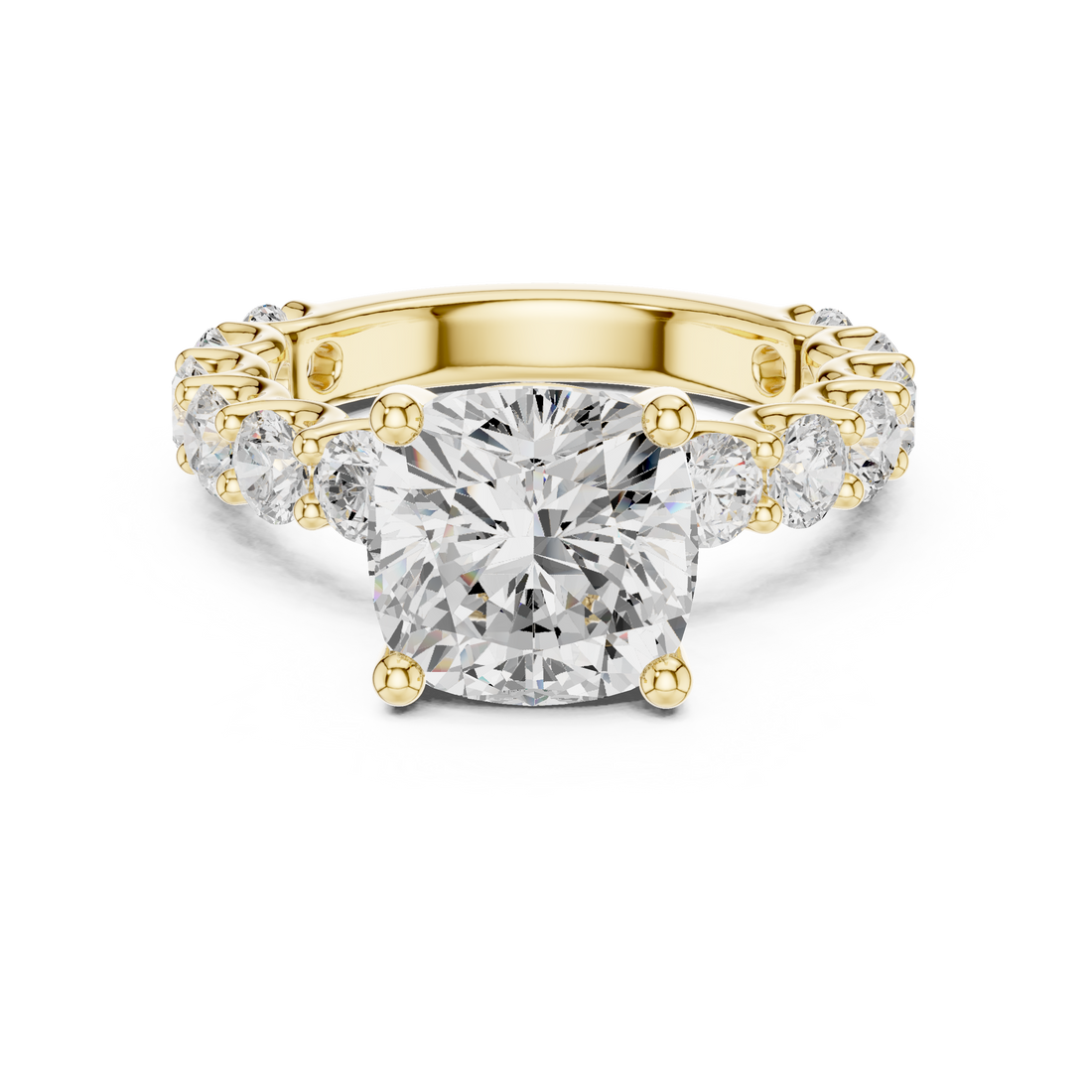 Luxury Halo Lab-Grown Diamond Engagement Ring | 14K & 18K Gold | Kiashaa Jewellery