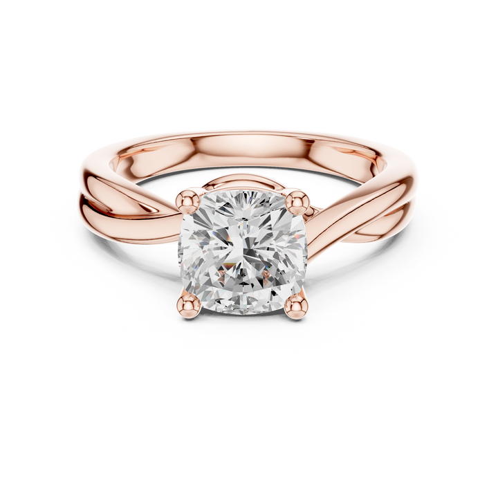 Elegant Solitaire Lab-Grown Diamond Ring in 14K/18K Gold – By Kiashaa Jewellery