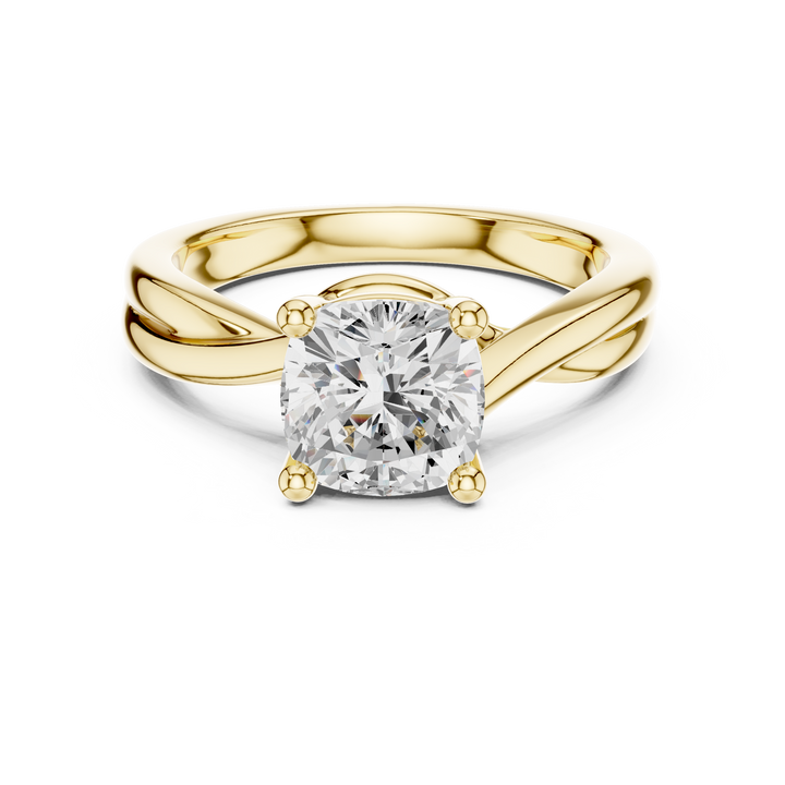 Elegant Solitaire Lab-Grown Diamond Ring in 14K/18K Gold – By Kiashaa Jewellery