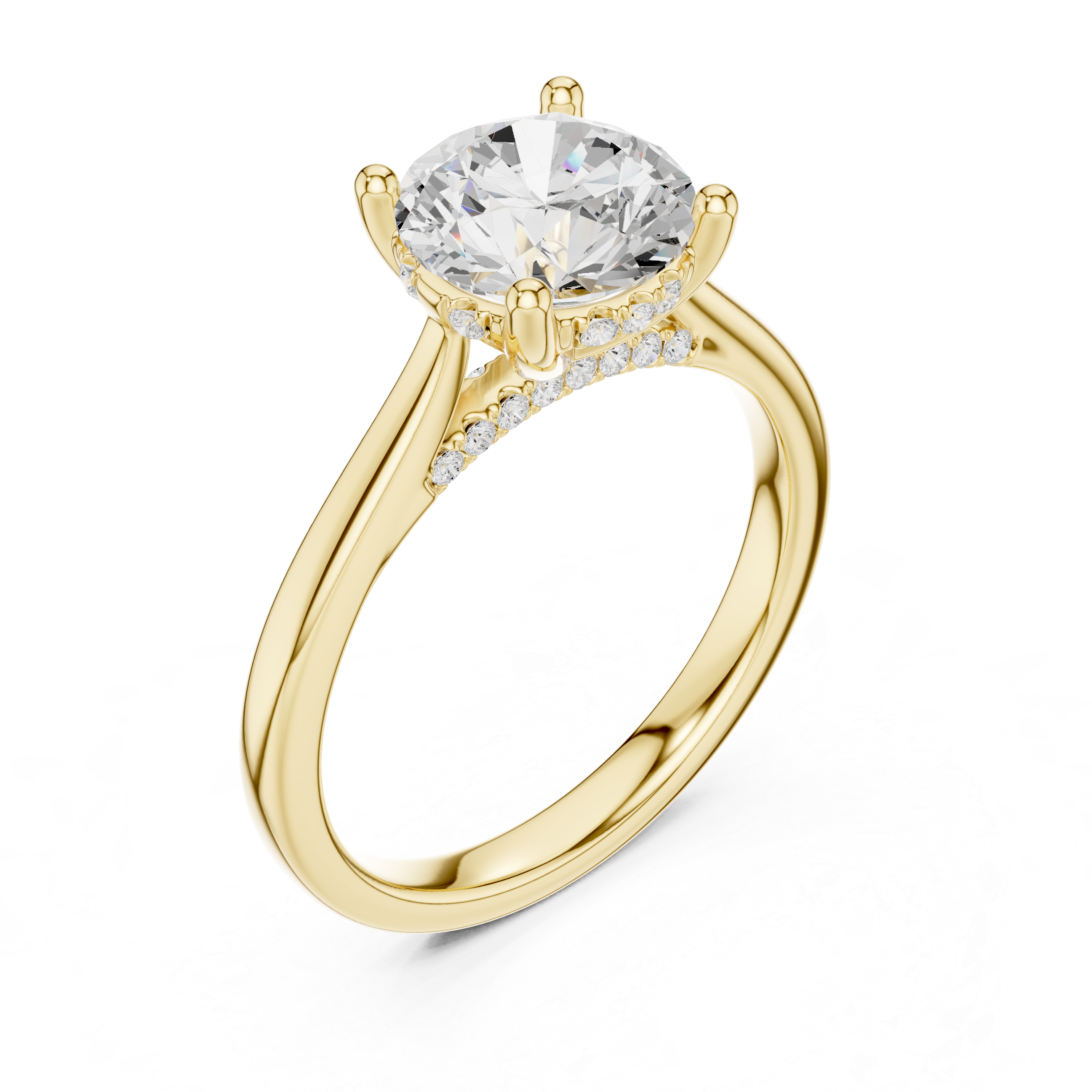 Rose Gold Solitaire Lab-Grown Diamond Ring – Elegant Halo Design | Kiashaa Jewellery