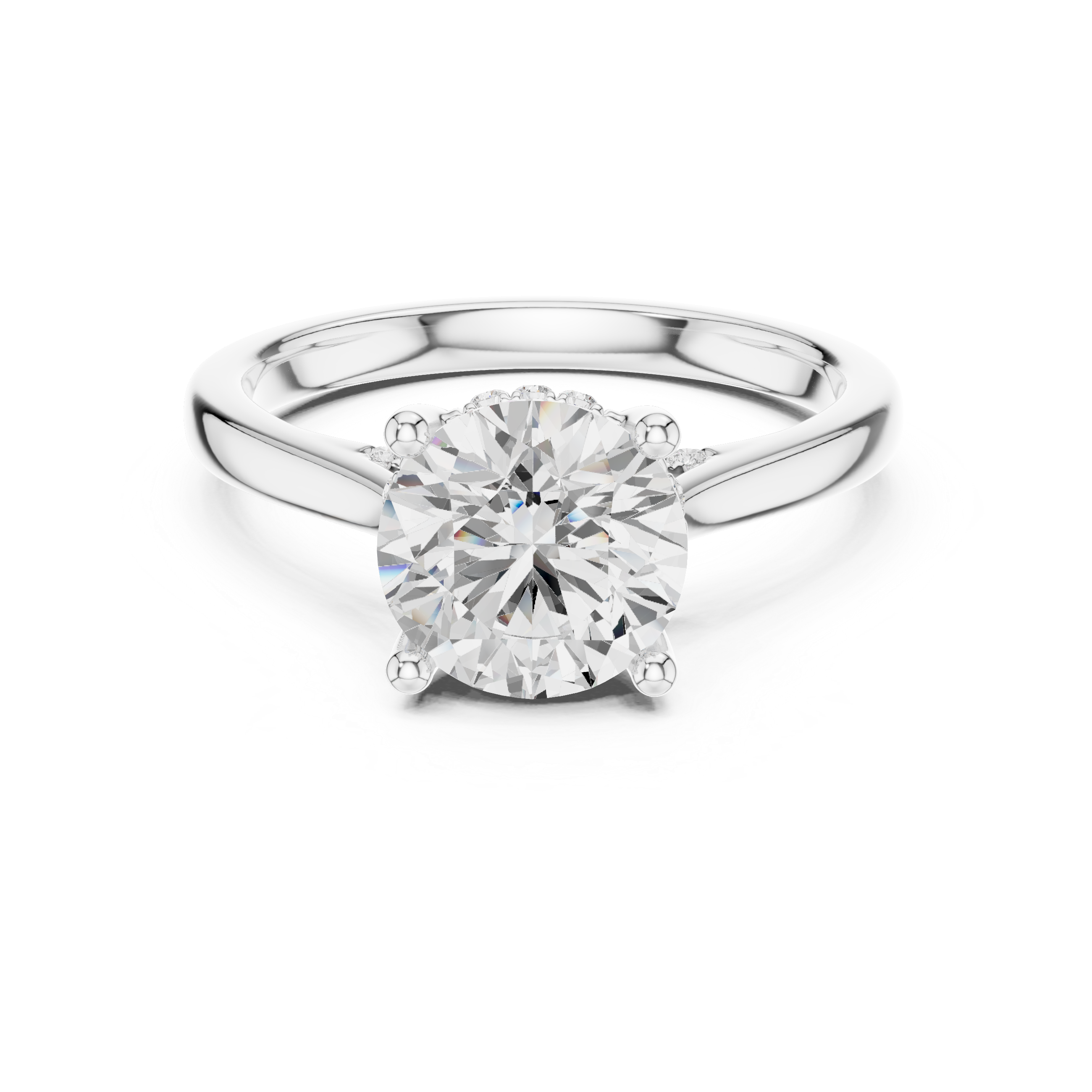 Rose Gold Solitaire Lab-Grown Diamond Ring – Elegant Halo Design | Kiashaa Jewellery