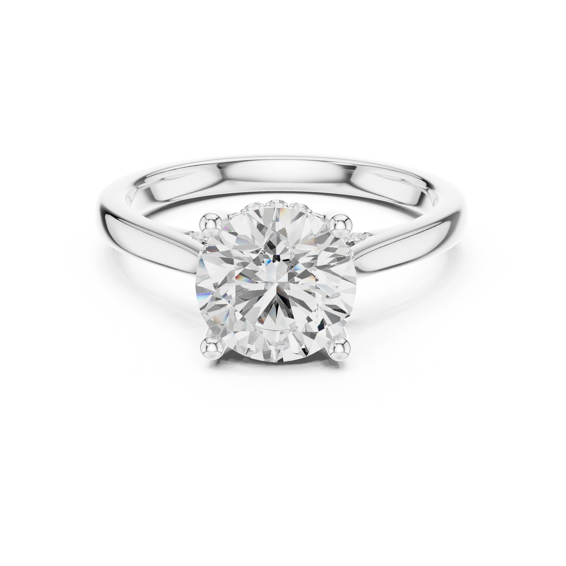 Rose Gold Solitaire Lab-Grown Diamond Ring – Elegant Halo Design | Kiashaa Jewellery