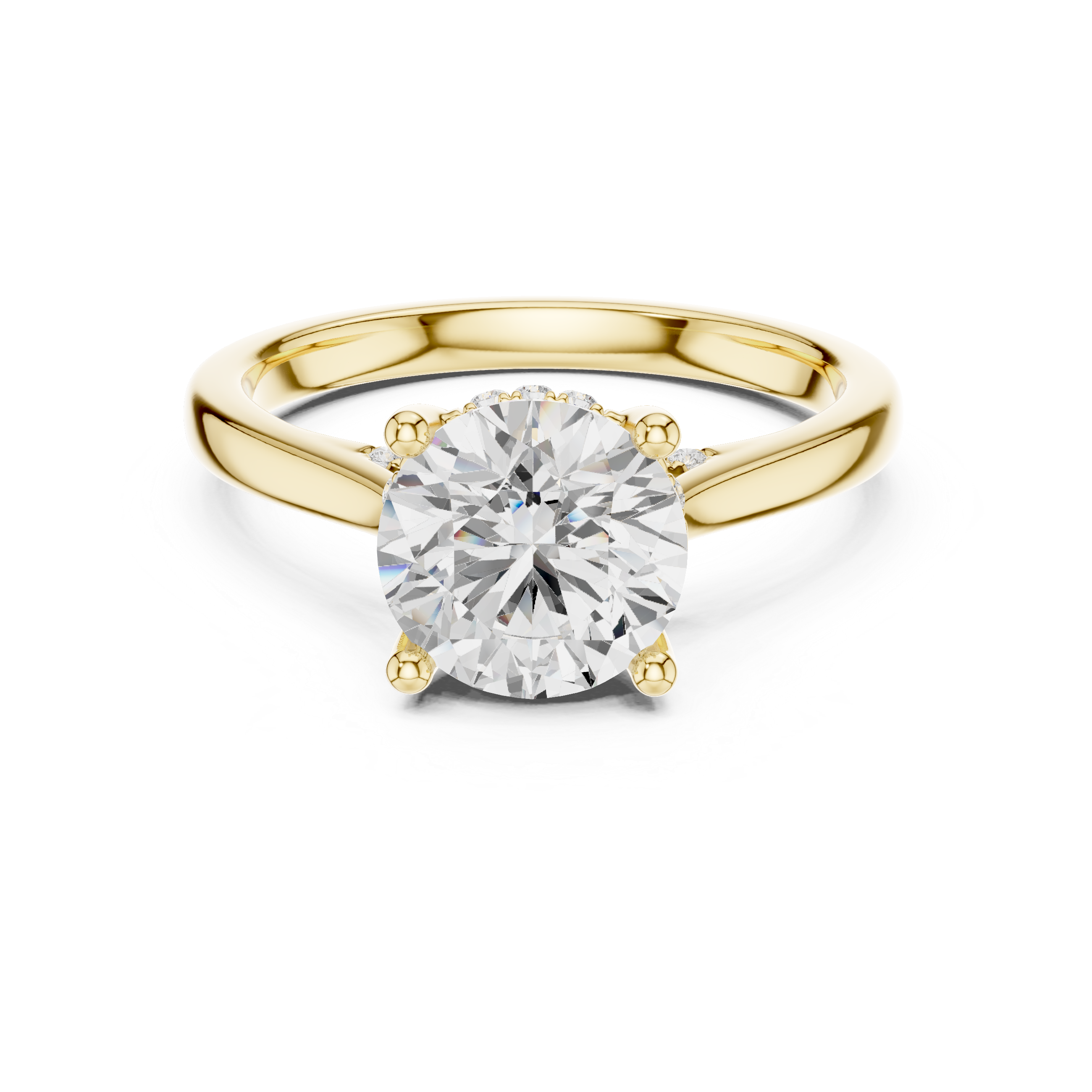 Rose Gold Solitaire Lab-Grown Diamond Ring – Elegant Halo Design | Kiashaa Jewellery