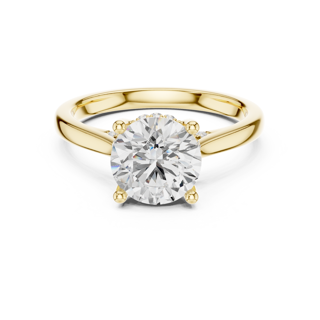 Rose Gold Solitaire Lab-Grown Diamond Ring – Elegant Halo Design | Kiashaa Jewellery