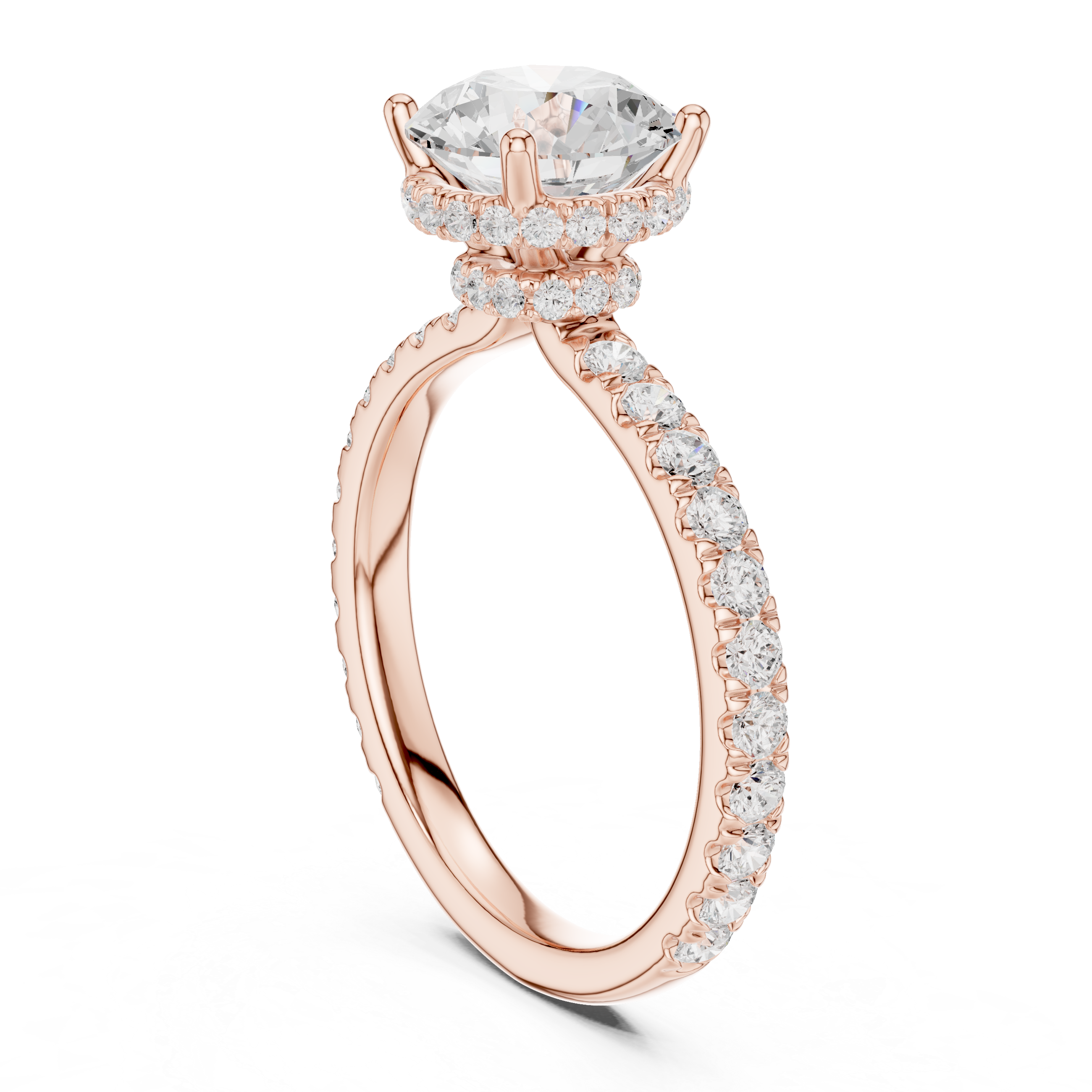Elegant Rose Gold Solitaire Lab-Grown Diamond Engagement Ring | Kiashaa Jewellery