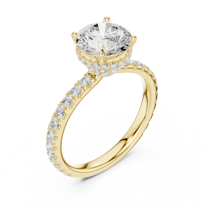 Elegant Rose Gold Solitaire Lab-Grown Diamond Engagement Ring | Kiashaa Jewellery