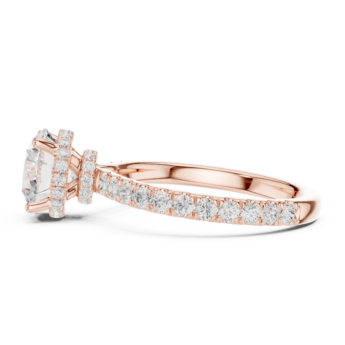 Elegant Rose Gold Solitaire Lab-Grown Diamond Engagement Ring | Kiashaa Jewellery