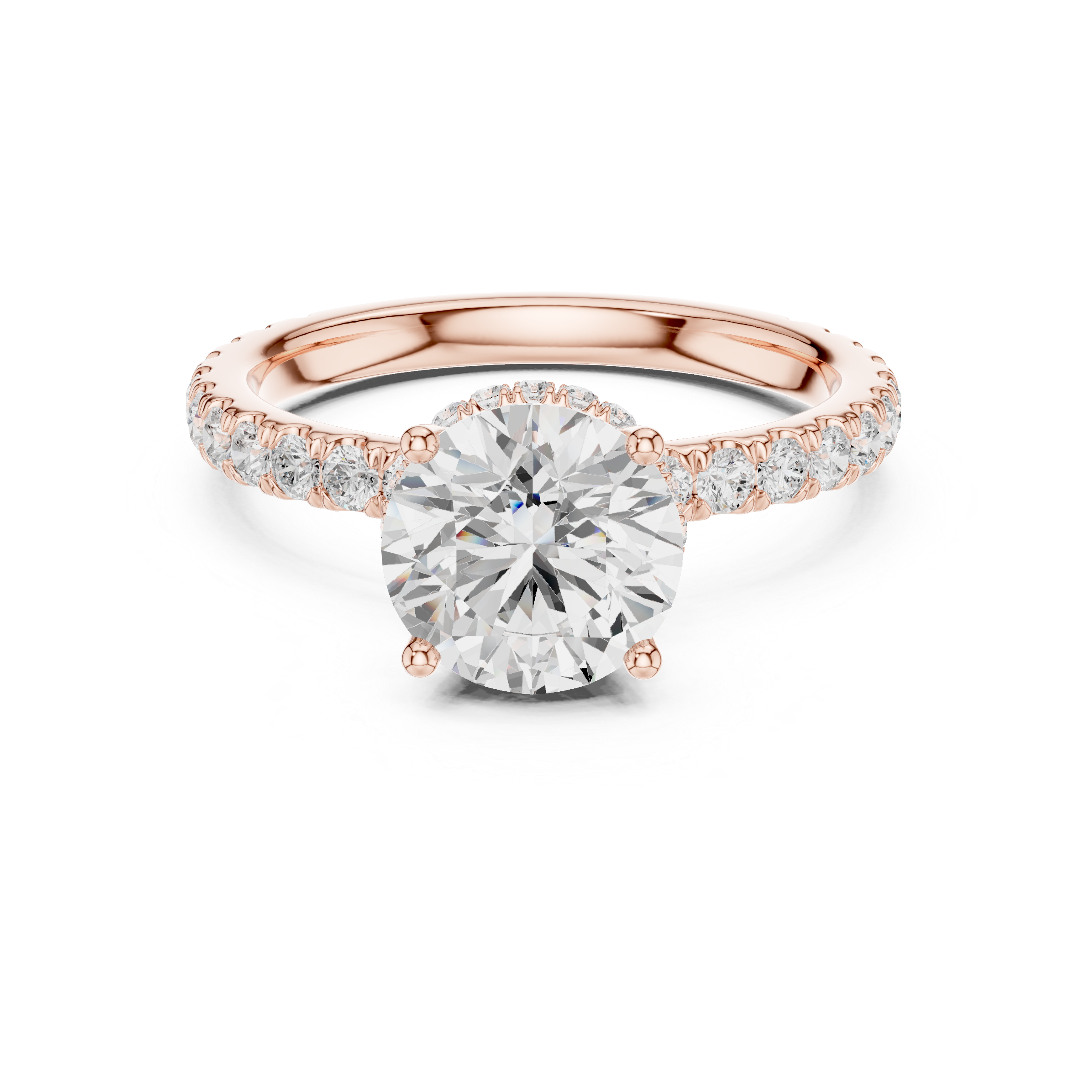Elegant Rose Gold Solitaire Lab-Grown Diamond Engagement Ring | Kiashaa Jewellery