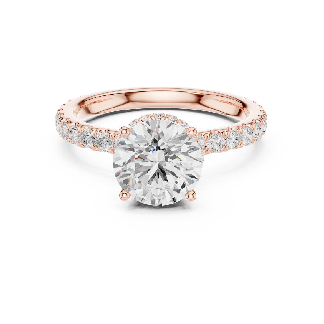 Elegant Rose Gold Solitaire Lab-Grown Diamond Engagement Ring | Kiashaa Jewellery