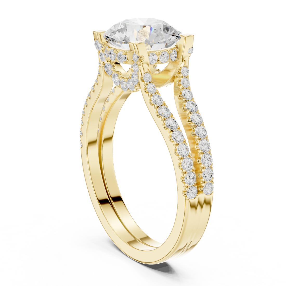 Elegant Double Band Lab-Grown Diamond Ring in Rose Gold | Kiashaa Jewellery