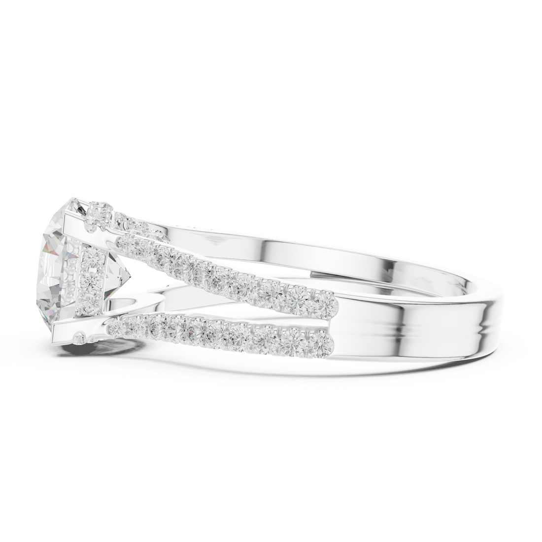 Elegant Double Band Lab-Grown Diamond Ring in Rose Gold | Kiashaa Jewellery