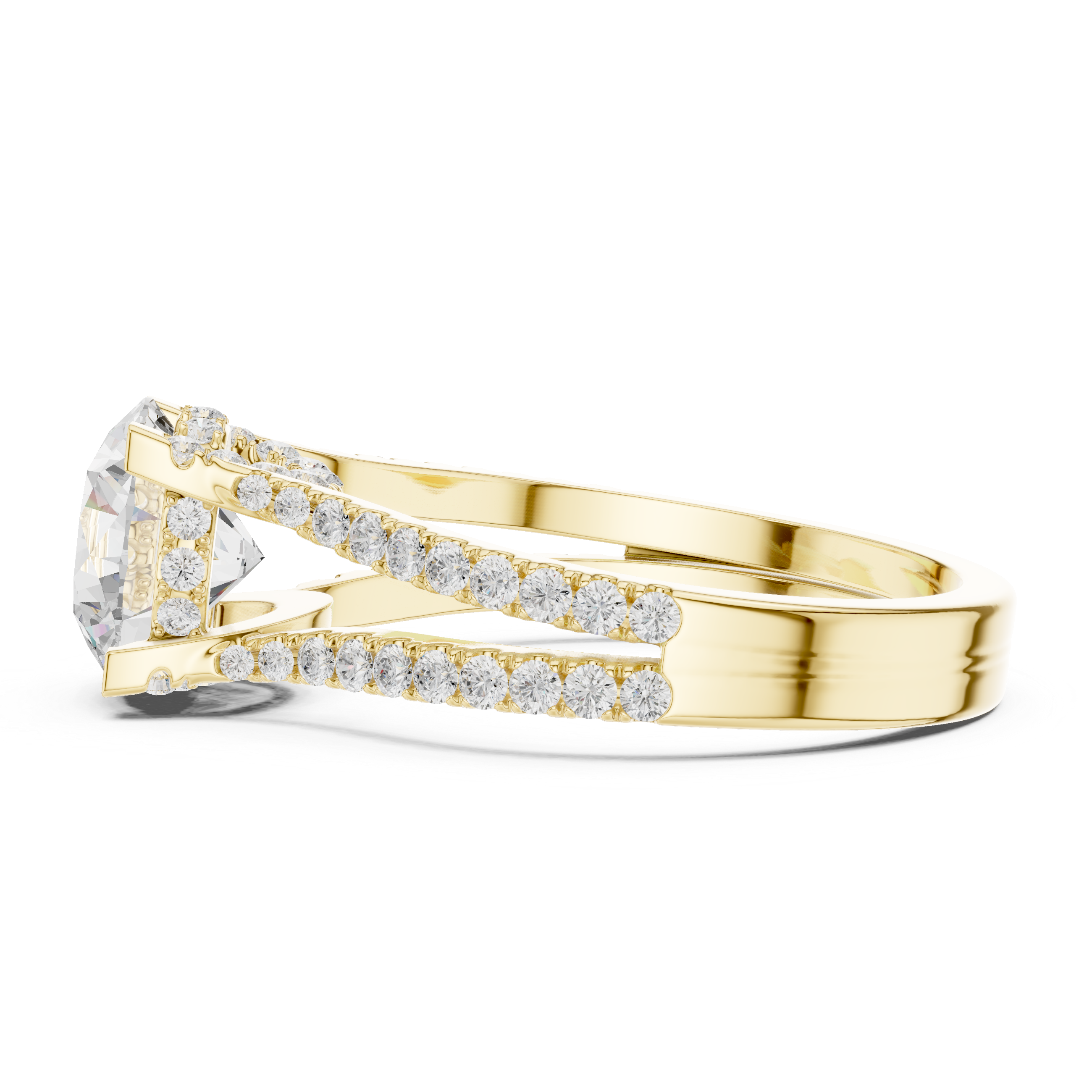 Elegant Double Band Lab-Grown Diamond Ring in Rose Gold | Kiashaa Jewellery