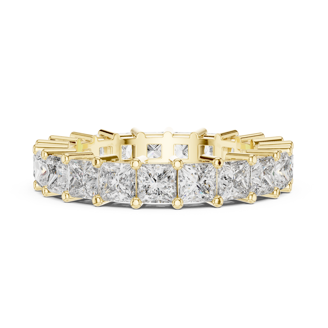 Princess-Cut Lab-Grown Diamond Eternity Ring – 18K/14K Gold