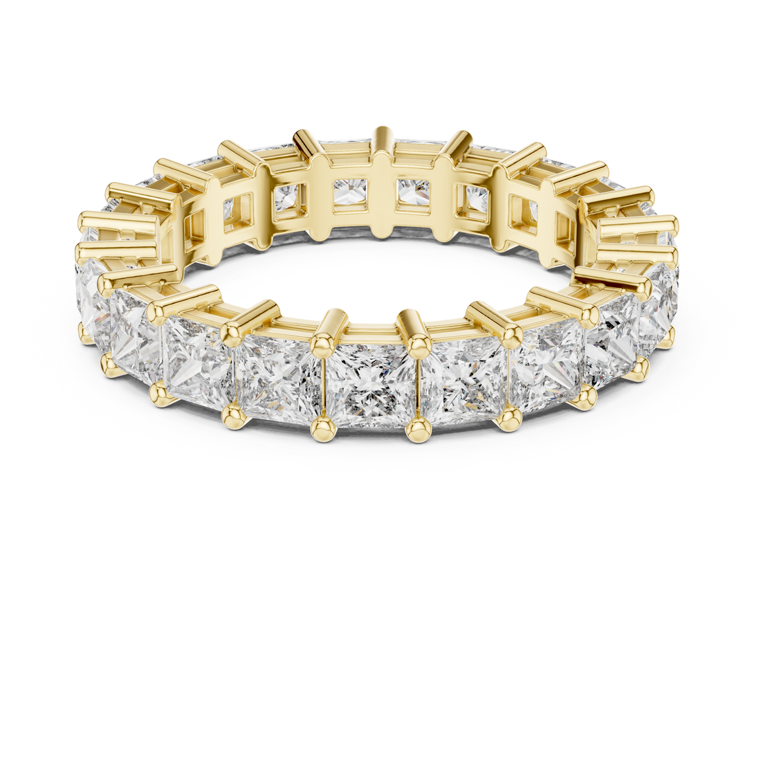 Princess-Cut Lab-Grown Diamond Eternity Ring – 18K/14K Gold