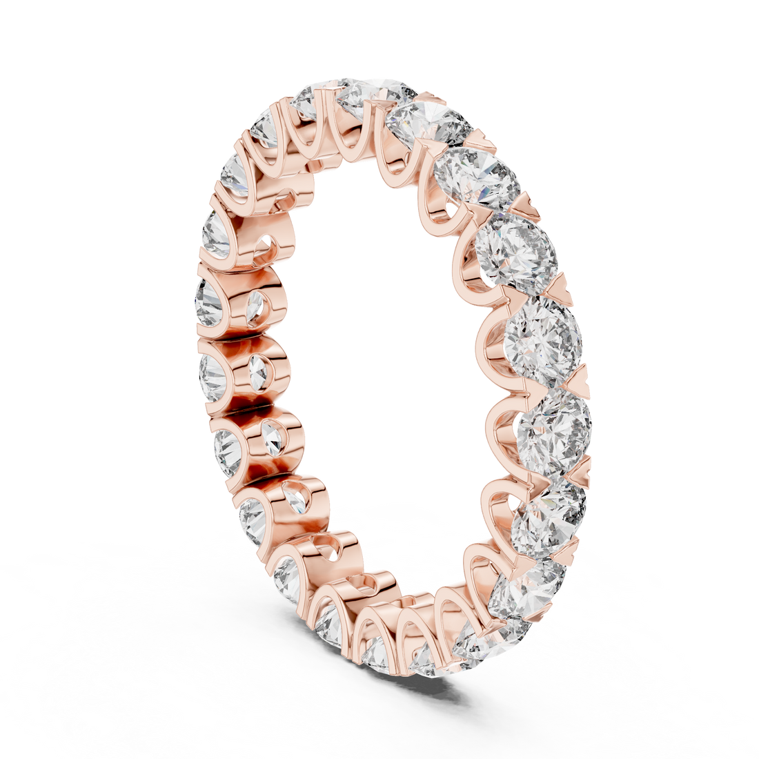 Rose Gold Lab-Grown Diamond Eternity Band Ring – Elegant & Timeless Design
