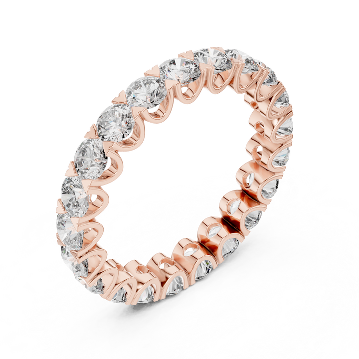 Rose Gold Lab-Grown Diamond Eternity Band Ring – Elegant & Timeless Design