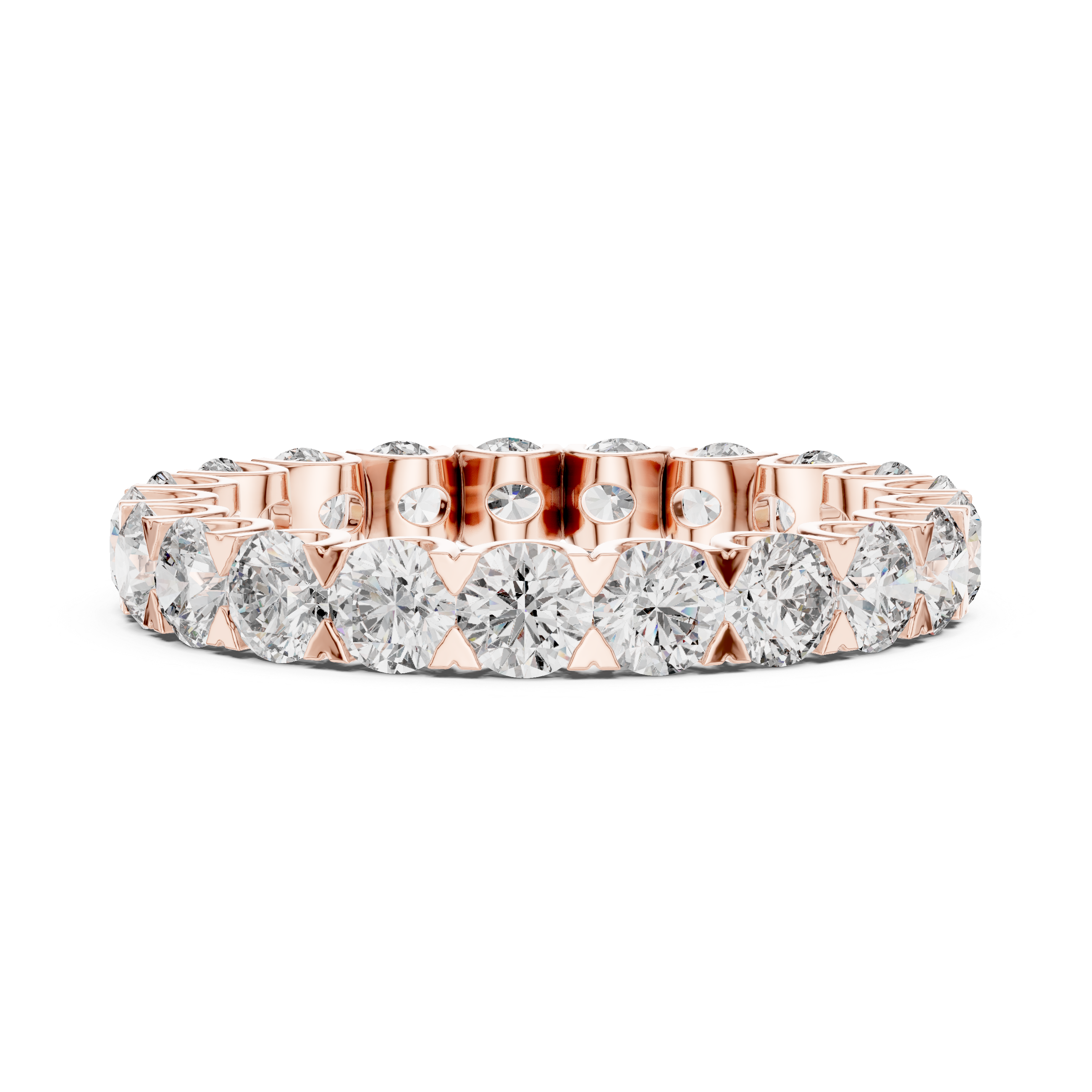 Rose Gold Lab-Grown Diamond Eternity Band Ring – Elegant & Timeless Design