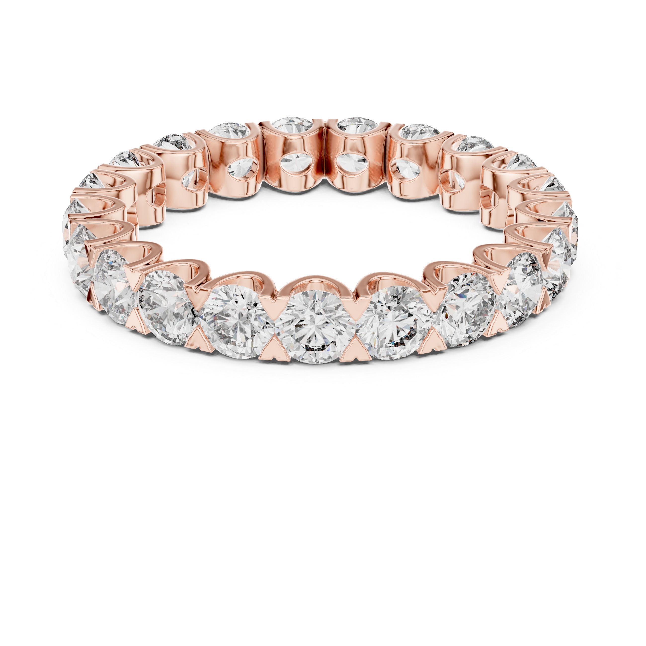 Rose Gold Lab-Grown Diamond Eternity Band Ring – Elegant & Timeless Design