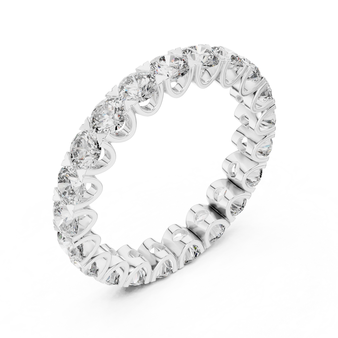 Rose Gold Lab-Grown Diamond Eternity Band Ring – Elegant & Timeless Design