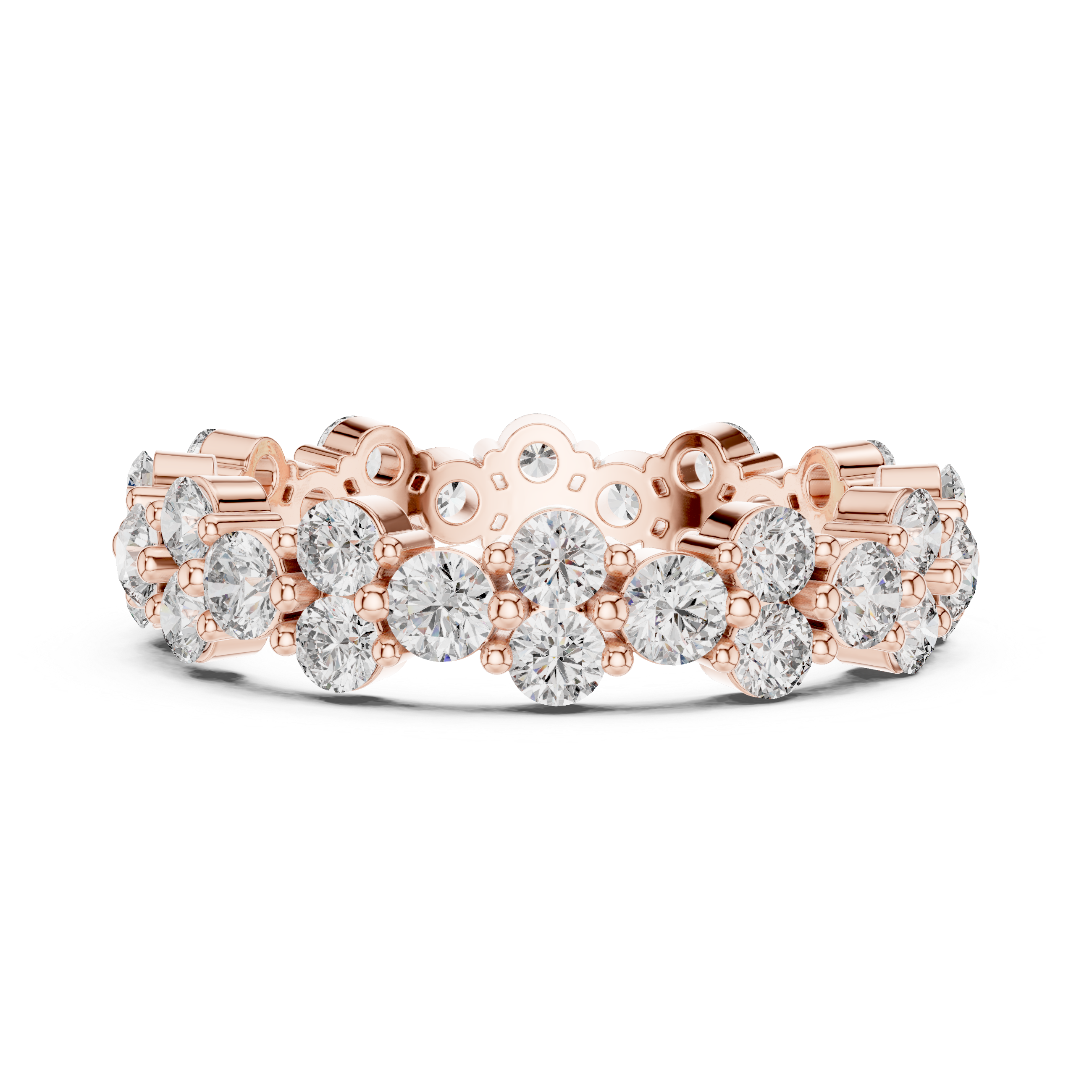 18K Rose Gold Lab-Grown Diamond Eternity Band Ring