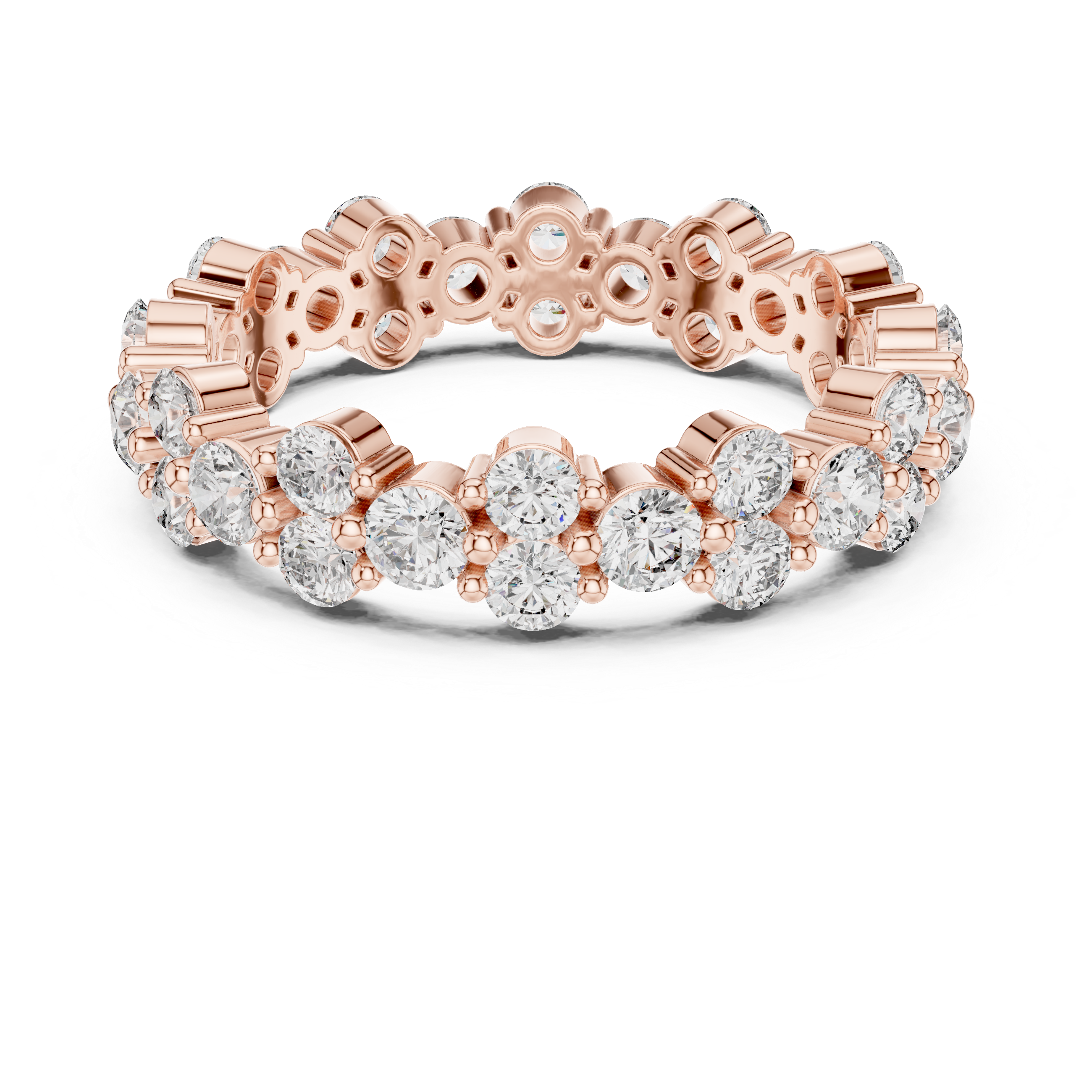 18K Rose Gold Lab-Grown Diamond Eternity Band Ring