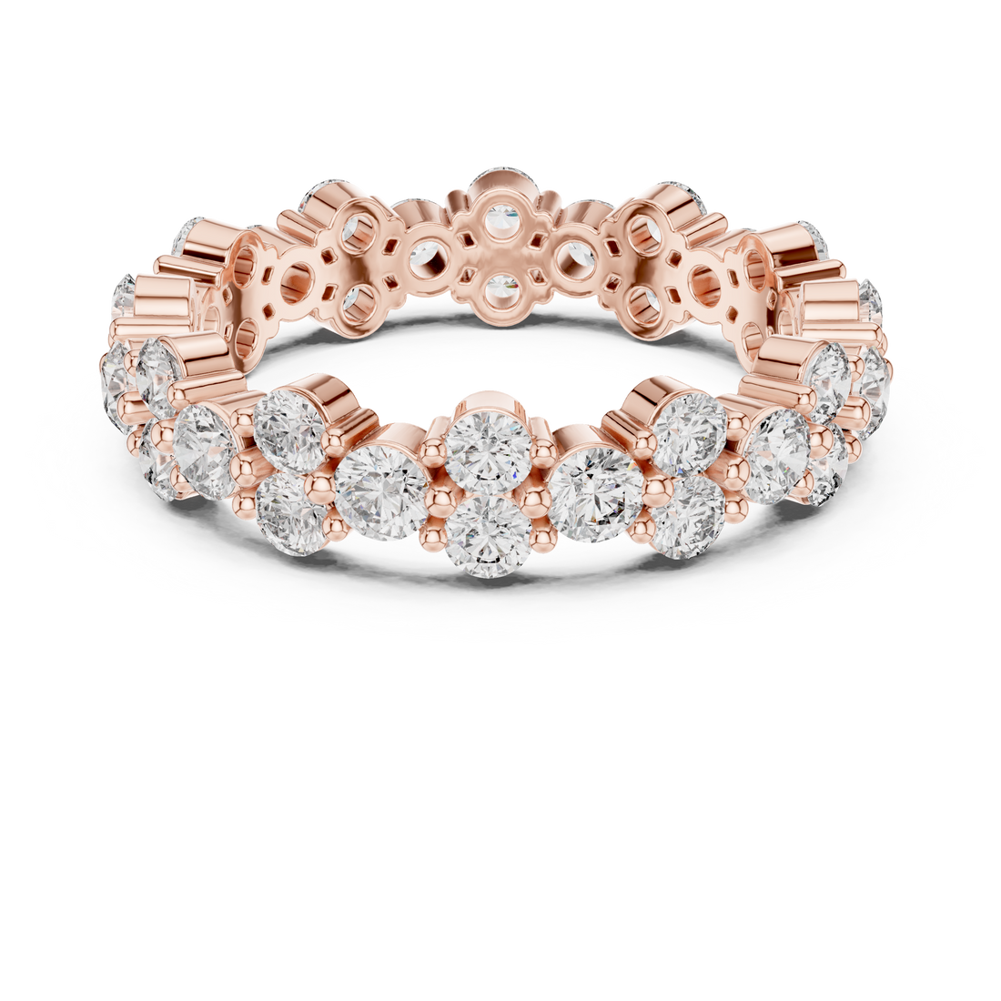 18K Rose Gold Lab-Grown Diamond Eternity Band Ring