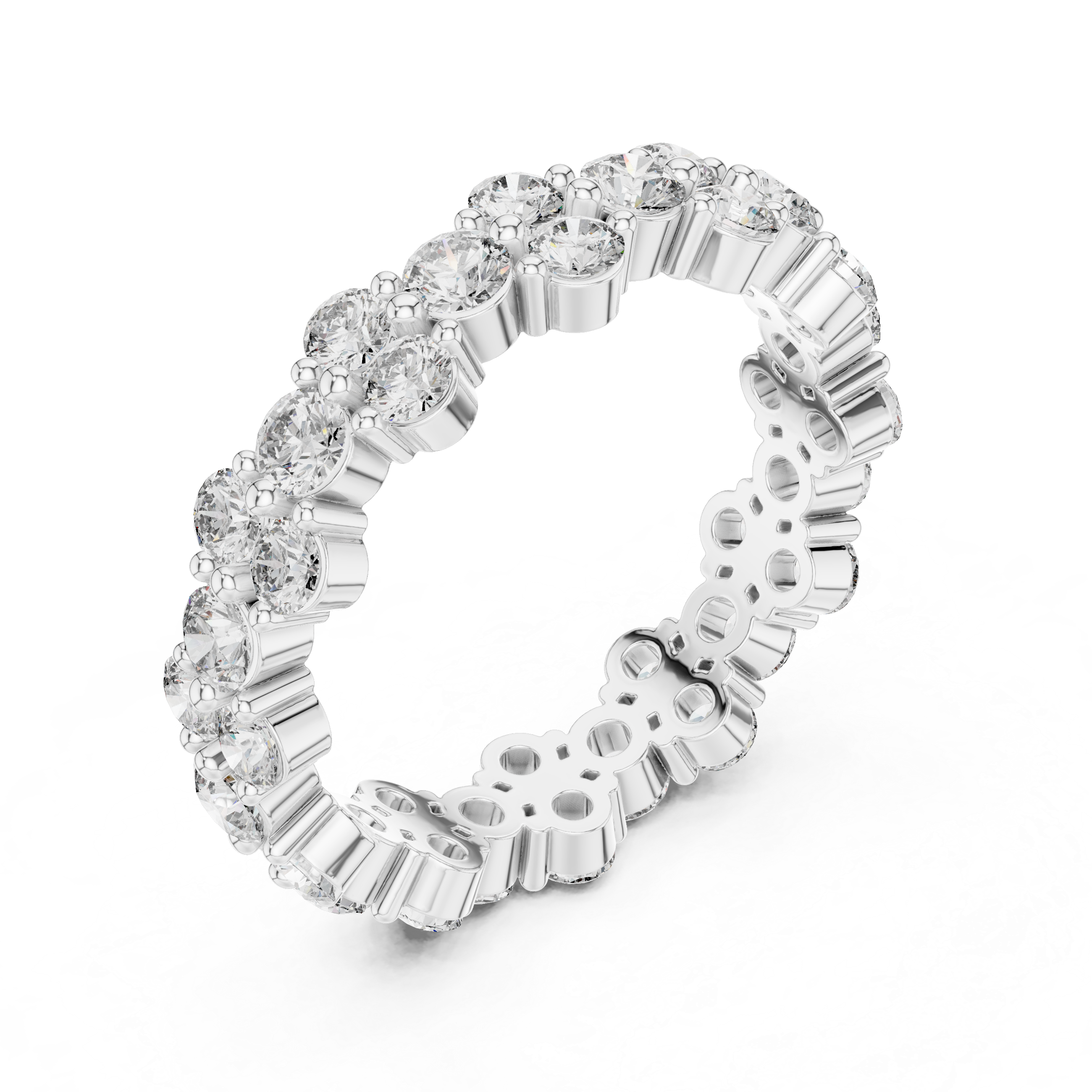 18K Rose Gold Lab-Grown Diamond Eternity Band Ring