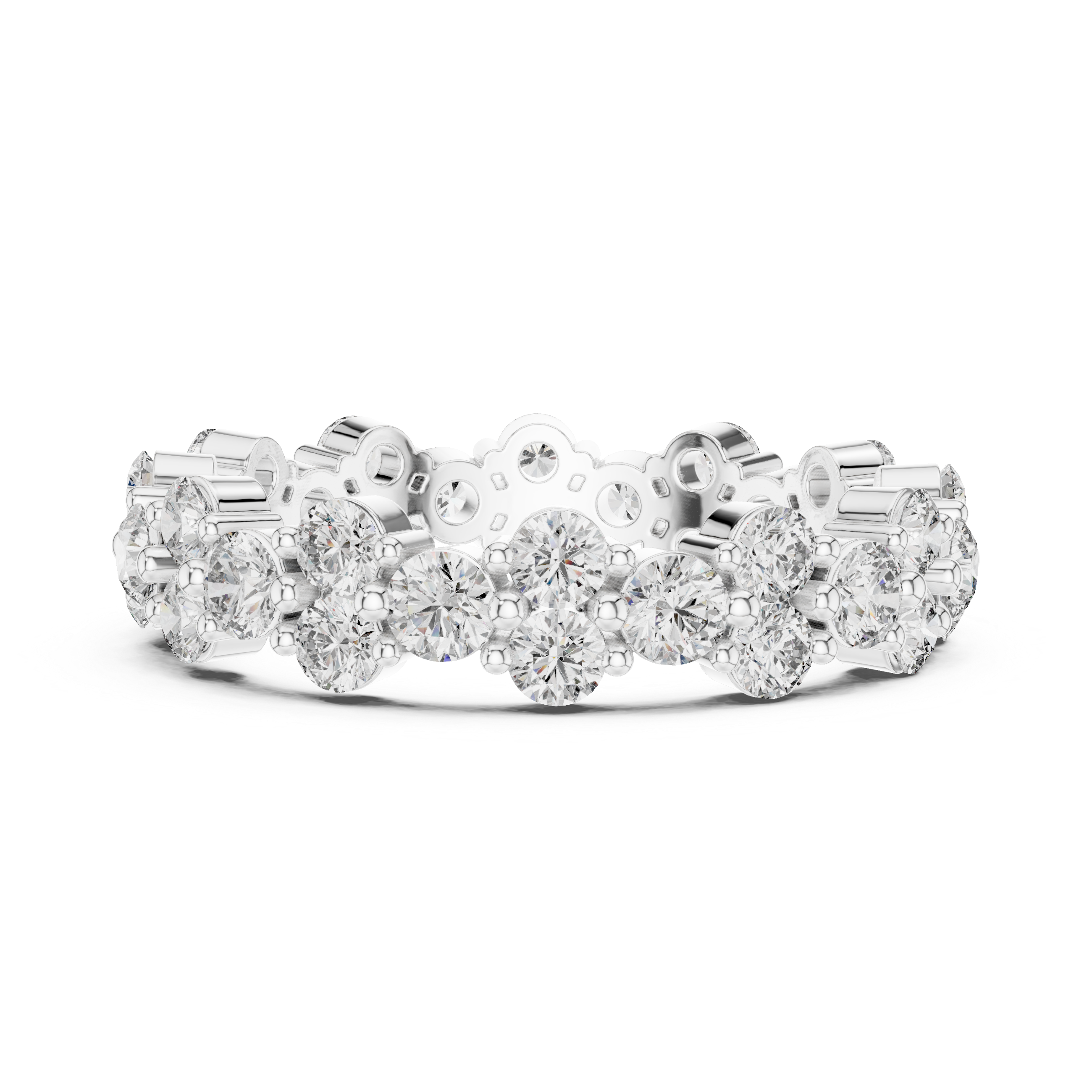 18K Rose Gold Lab-Grown Diamond Eternity Band Ring