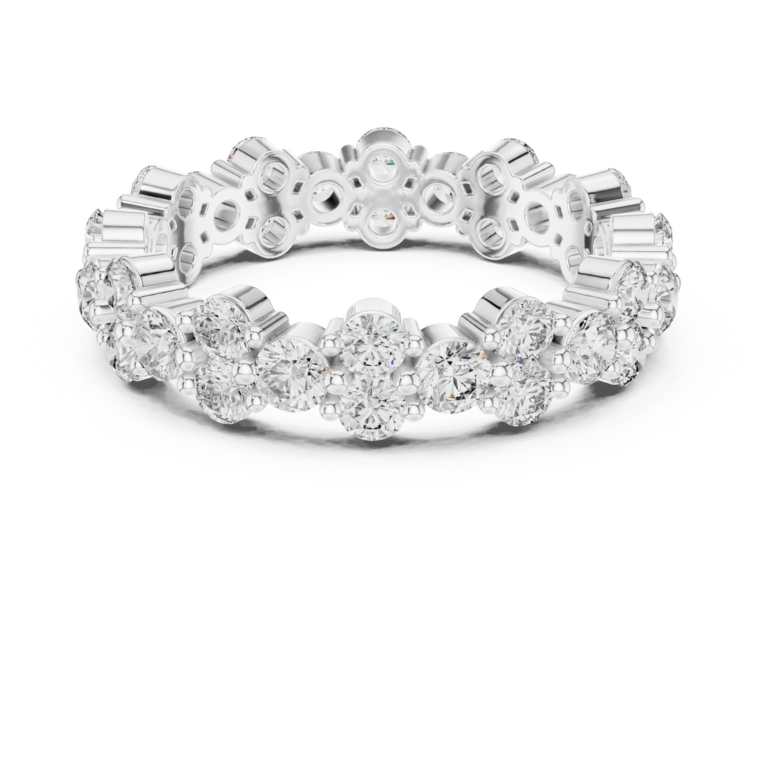 18K Rose Gold Lab-Grown Diamond Eternity Band Ring