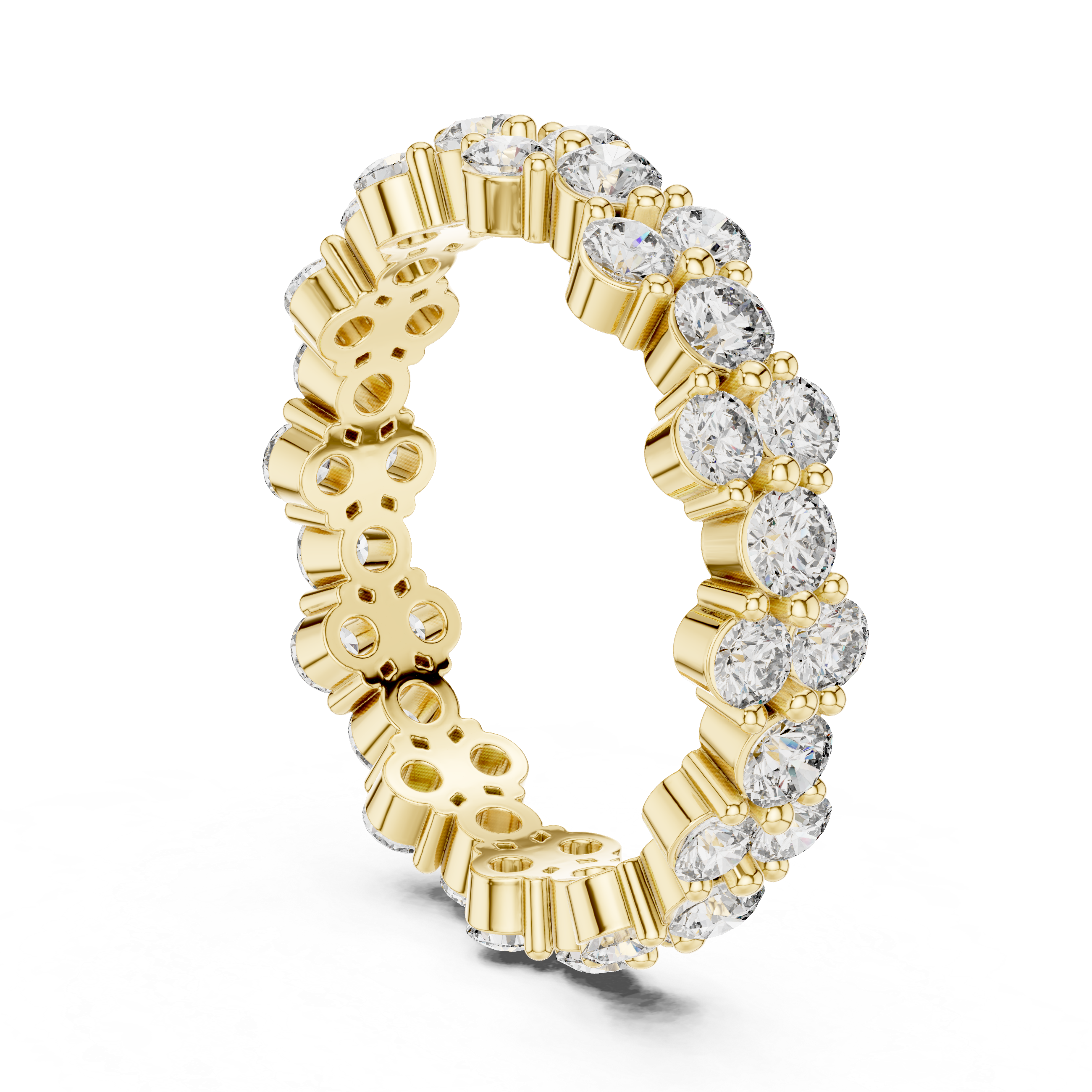 18K Rose Gold Lab-Grown Diamond Eternity Band Ring