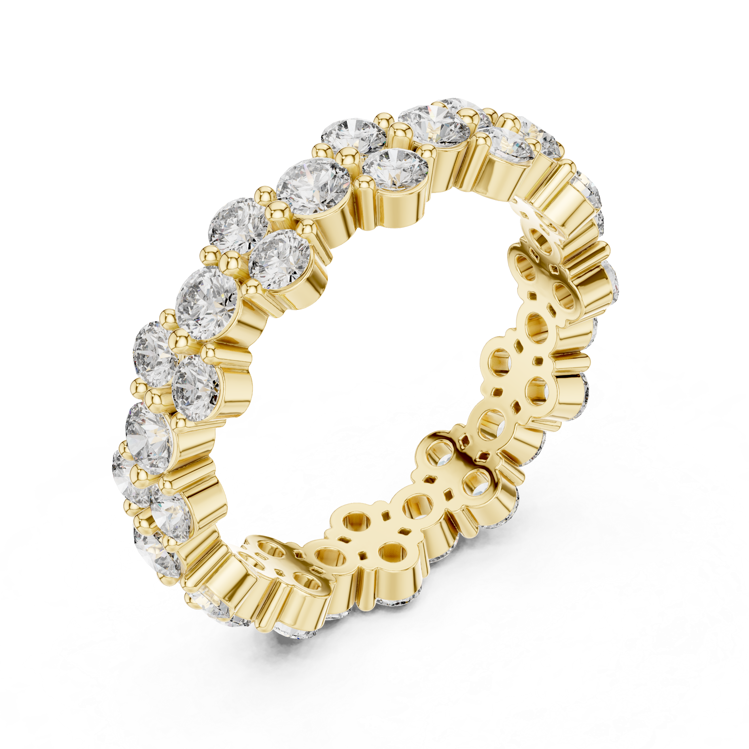 18K Rose Gold Lab-Grown Diamond Eternity Band Ring