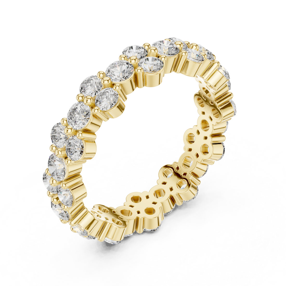 18K Rose Gold Lab-Grown Diamond Eternity Band Ring