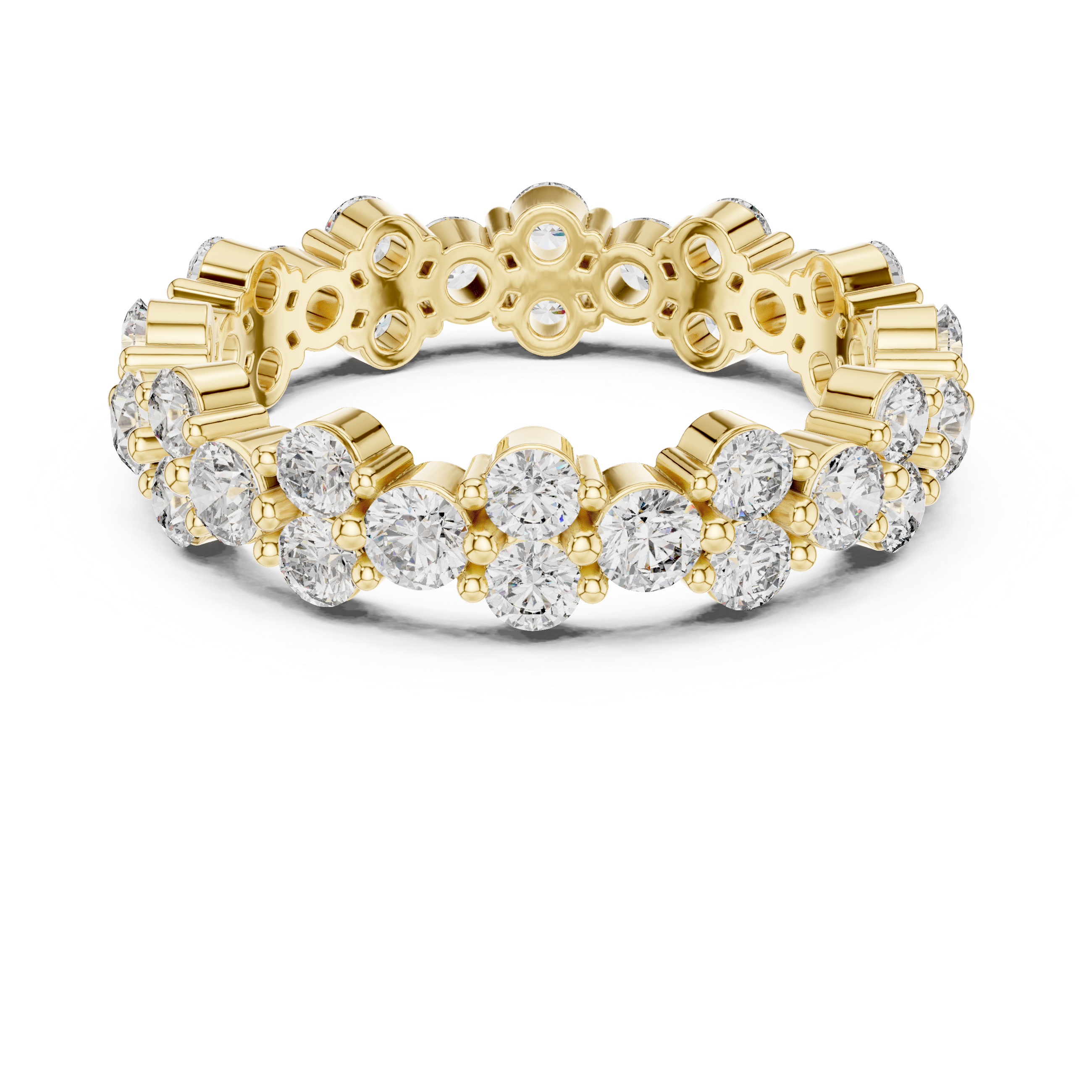 18K Rose Gold Lab-Grown Diamond Eternity Band Ring