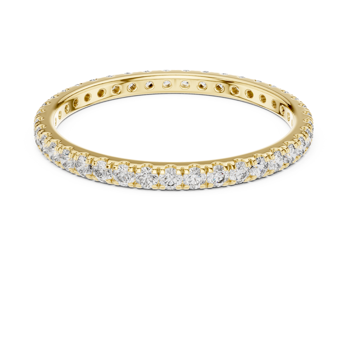 18K Rose Gold Lab-Grown Diamond Micro-Pavé Eternity Band Ring
