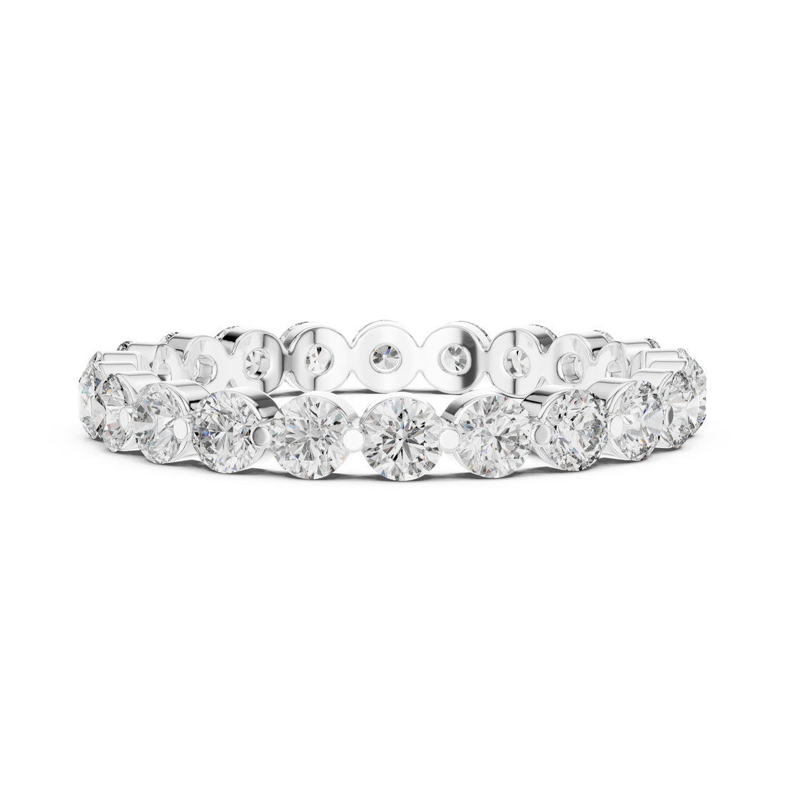 18K Rose Gold Bezel Set Lab-Grown Diamond Eternity Ring