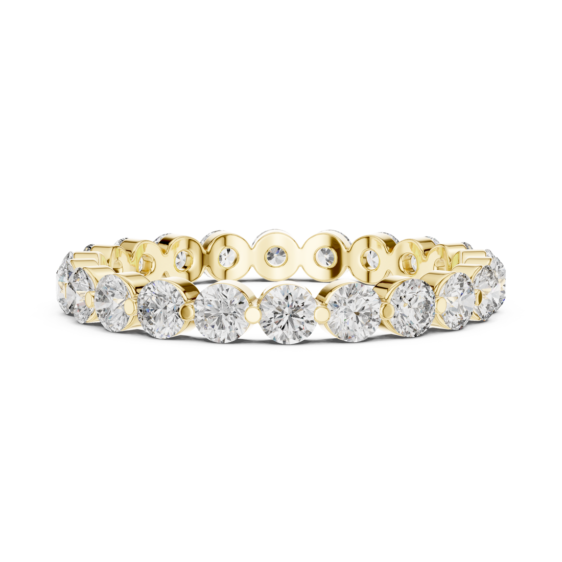 18K Rose Gold Bezel Set Lab-Grown Diamond Eternity Ring