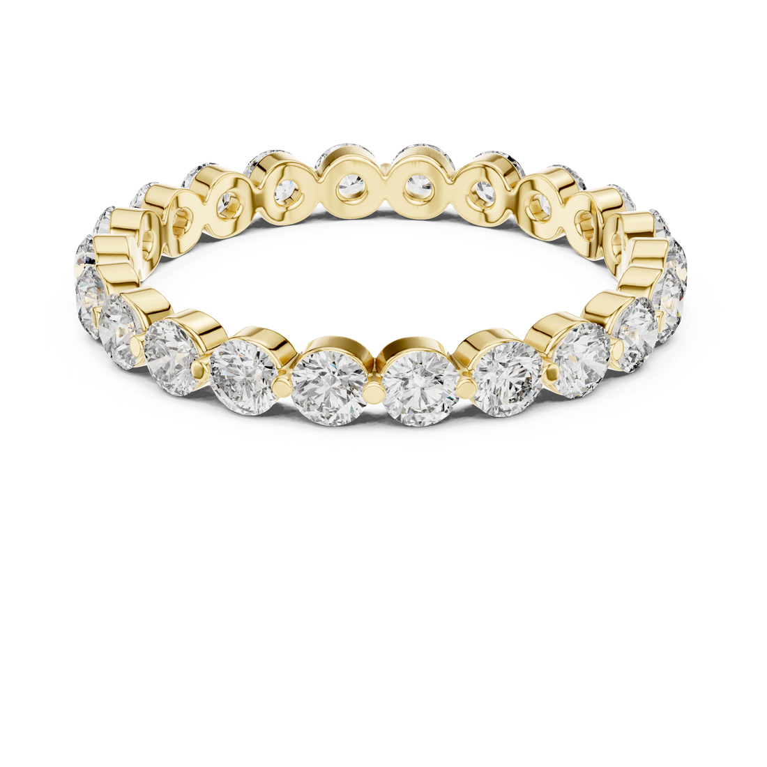 18K Rose Gold Bezel Set Lab-Grown Diamond Eternity Ring